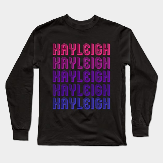 Kayleigh - Retro Minimal Line Pattern Long Sleeve T-Shirt by Fusti